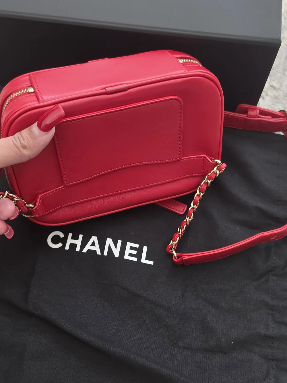 Chanel Red CC Camera Bag